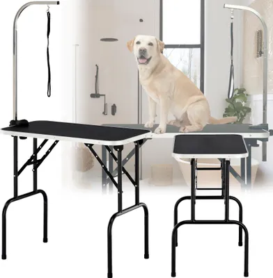 Obrázek produktu pro Stůl groomerský trimerský veterinární stojan na regulovatelném rameni protiskluzový stůl