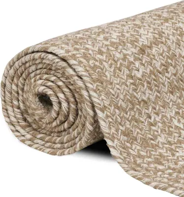 Produktbild von vidaXL Bereichsteppiche Natürlich und Weiß 60 x 110 cm Jute