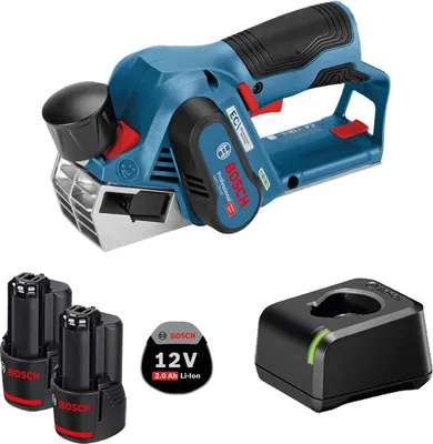 Produktbild von Bosch Akku-Hobel GHO 12V-20 12 V / 2x 2,0 Ah Akku + Ladegerät