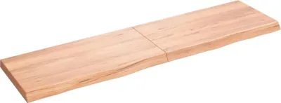 Obrázok produktu pre vidaXL Umývadlová doska svetlohnedá 120x30x(2-4) cm z masívneho dreva