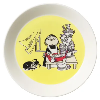 Image de Assiette Moomin, diamètre 19 cm, couleur jaune, marque Misabel, référence 1052348