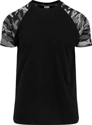 Obrázok produktu pre Urban Classics Raglánové kontrastné tričko blk/darkcamo - 3XL