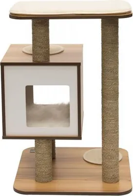 Obrázek produktu pro Catit Vesper V-Base škrabadlo 55,5 x 56 x 81,5 cm ořechové dřevo
