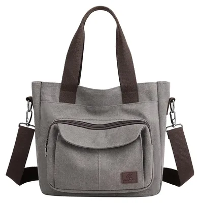 Produktbild von Solidchoice – Vintage-Umhängetasche aus Canvas für Damen