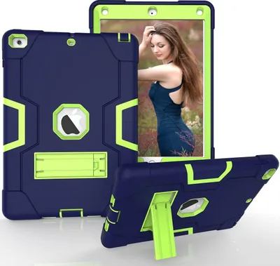 Obrázok produktu pre Obrnené puzdro pre iPad 6/5 9,7" so stojanom námornícka modrá