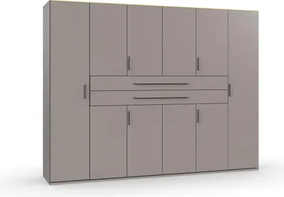 Produktbild von Drehtürenschrank >DIGIT< in SAHARAGRAU - 270x208x58cm (BxHxT)