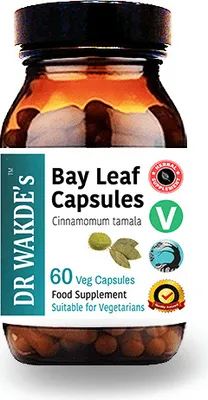 Image de DR WAKDE'S Bay Leaf Capsules (Cinnamomum tamala) | 60 Vegi Caps | Supplément ayurvédique | Végétalien | 100% Herbes | Rabais de quantité | Expédition le jour même