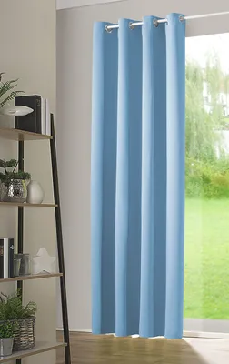 Produktbild von heimtexland ® Verdunkelungsvorhang Thermogardine Verdunkelungsgardine Ösenschal Deko Vorhang Blickdicht verdunkelnd Kälteschutz Sonnenschutz Typ139 hellblau