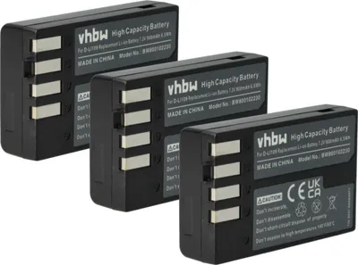 Produktbild von vhbw 3x Akku Ersatz für Pentax D-Li109 für Kamera (900 mAh, 7,2 V, Li-Ion)