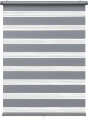 Produktbild von Doppelrollo schnurlos Duo Rollo Klemmfix Rollos für Fenster ohne Bohren & zum Bohren Faltrollo 65x130cm Dunkelgrau