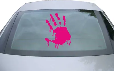 Produktbild von Indigos UG - Aufkleber Heckscheibe & Motorklappe DE2022 - pink - 600x436 mm - Zombie Hand - Auto Scheiben Fenster Heckklappe Tuning Racing JDM - Die cut