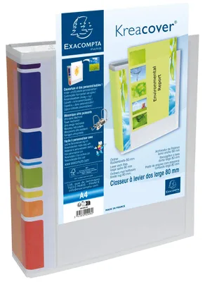 Produktbild von EXACOMPTA Präsentations Ordner PVC 80 mm A4 weiß