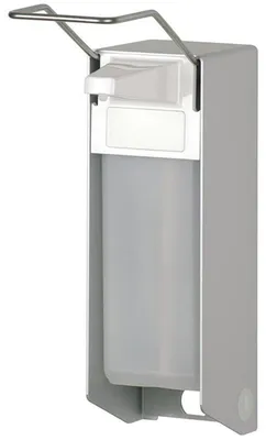 Manueller Eurospender aus Aluminium für Seifen, Händedesinfektionsmittel und Sonnenschutzcremes 1000 ml, Grau