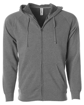Productafbeelding van Independent - Zip-up hoodie voor heren/dames, uni, raglanmouwen, model LT5896 (XL) (Nikkel)