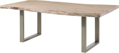 Image de MASSIVMOEBEL24 | Table à manger 250x110 Acacia laqué Natural stone FREEFORM #131
