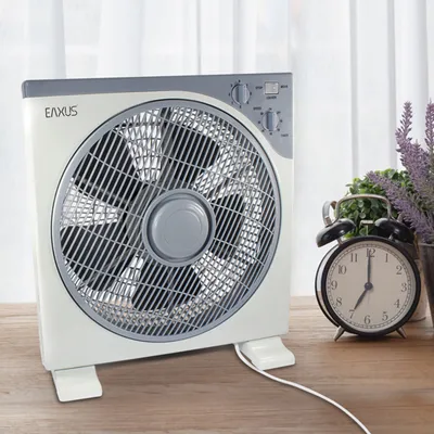Produktbild von Eaxus® Tischventilator - Kraftvoller 40W Box Ventilator Fan mit Timer & 3 Geschwindigkeitsstufen