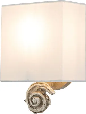 Immagine prodotto di Lampada da parete Paralume in tessuto H: 25,4 cm Bianco crema Lampada da parete moderna