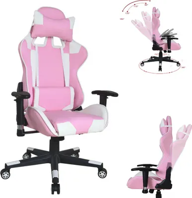 Produktbild von Bürostuhl Gaming Stuhl Thomas - Racing Gaming Style Stuhl - pink weiß