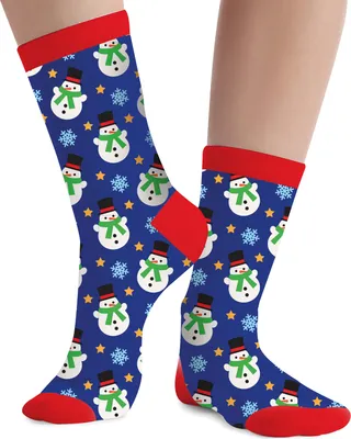 Lustige Socken mit Schneemann-Motiv für Kinder und Erwachsene