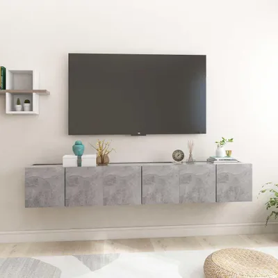 Produktbild von vidaXL TV-Hängeschränke 3 Stk. Betongrau 60x30x30 cm