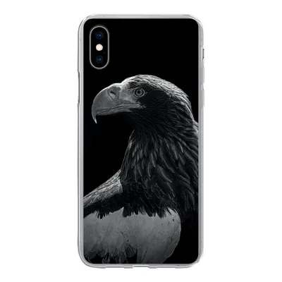 Produktbild von MuchoWow® Handyhülle Schutzhülle Hülle für iPhone Xs Adler - Nahaufnahme - Schnabel Silikon Softcase Handy Hülle - Handytasche