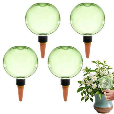 Immagine prodotto di Bulbo irrigatore piante - Dispenser d'acqua - 500 ml - Trasparente - 4 pezzi