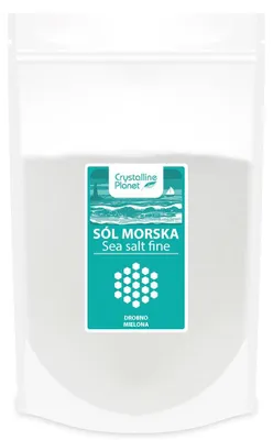 SÓL MORSKA DROBNO MIELONA 1 kg - CRYSTALLINE PLANET