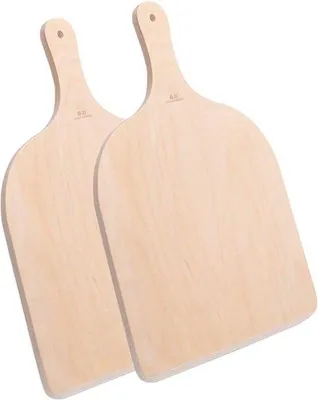 Zdjęcie produktu dla Drewniana łopatka do pizzy, duża, do pieca lub grilla, 165 x 118 x 24 cm, deska do krojenia