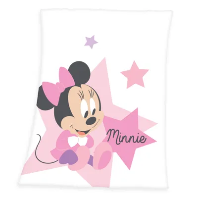 Produktbild von "Minnie Mouse ( Disney )" Microfaserflausch-Decke / Babydecke, 75x100 cm