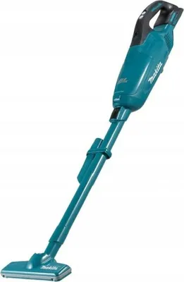 A teal and black cordless vacuum cleaner is shown against a white background.