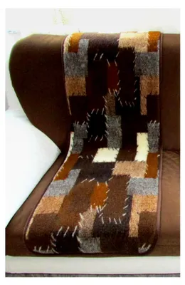 Produktbild von Couchschoner Überwurf 1 Stück Patchwork 60x200 cm 100% Wolle