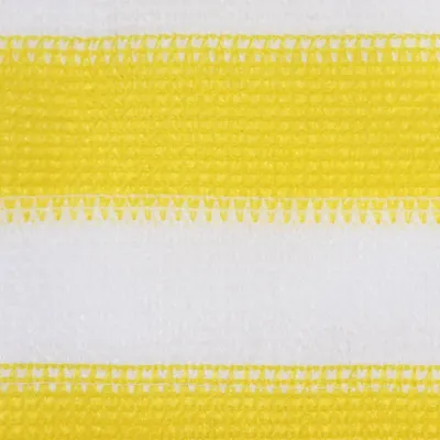 Image de vidaXL Pare-vue balcon jaune et blanc 120x500 cm HDPE