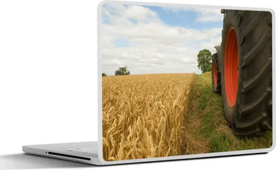 Produktbild von MuchoWow® Laptop Aufkleber Sticker Cover Traktor - Räder - Weizen 32.5x23.5 cm - Sticker für Laptop - Selbstklebend