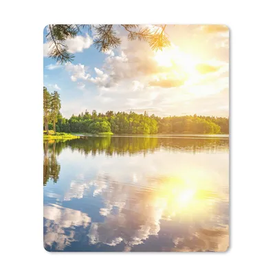 Produktbild von MuchoWow® Mauspad Mousepad Bäume - Wasser - Sonne 30x40 cm - Mousepads - Maus Mat - Pad - Mausunterlage - Mausmatten