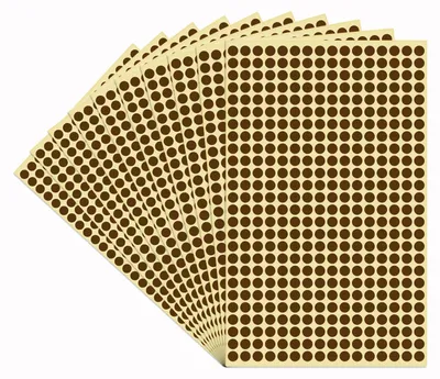 Productafbeelding van Kleverige ronde stickers, 6 mm, bruin, zelfklevend