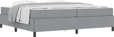 Obrázok produktu pre Posteľ s pružinovým rámom Svetlosivá 200 x 200 cm látka