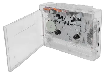 Imagen del producto de Reproductor de casetes portátil: Reproductor de cintas retro con conexión Bluetooth y entrada auxiliar de 3,5 mm