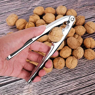Produktbild von Nussknacker aus Metall - Antirutschgriff - Geeignet für verschiedene Nüsse