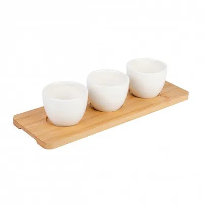 Produktbild von Serviertablett mit Dipschälchen, 4-tlg.