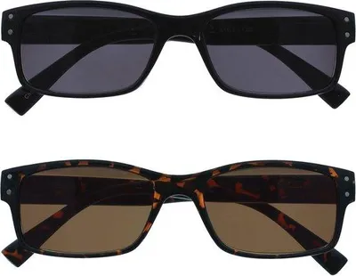 Produktbild von Famanu Lesebrillen für Herren - Schwarz und Braun, 2 Stück mit UV400 Schutz