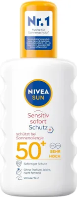 Produktbild von NIVEA SUN Sensitiv sofort Schutz Anti Sonnenallergie Spray LSF50+ 200ml