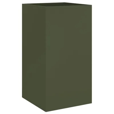 Produktbild von Pflanzkübel Olivgrün 42x38x75 cm Stahl