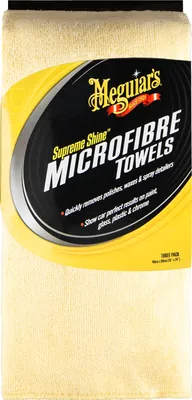 Produktbild von 3 x Meguiar's® Supreme Shine™ Microfibre Towels Yellow 40 cm x 60 cm