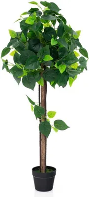 Immagine prodotto di Pianta artificiale di ortensia - 114 cm - Pianta da interno verde con vaso