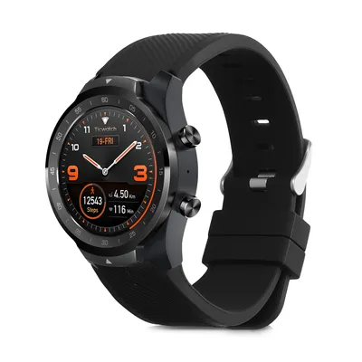 Produktbild von kwmobile Ersatzarmband kompatibel mit Ticwatch Pro Smartwatch Armband - Fitnesstracker Band aus Silikon in Schwarz