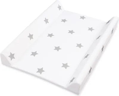 Image de Matelas à langer, film, motif 'petites étoiles', gris