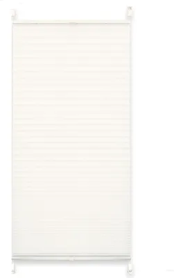 Produktbild von Plissee Verspannt mit Klemmträgern ohne Bohren Faltrollo Fensterrollo Marke 50 x 140 cm weiß crash