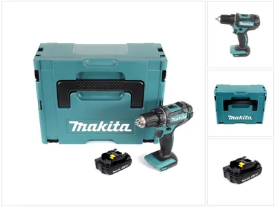 Immagine prodotto di Trapano avvitatore a batteria Makita DDF 482 Y1J 18V 62Nm in Makpac + 1x batteria 1,5 Ah