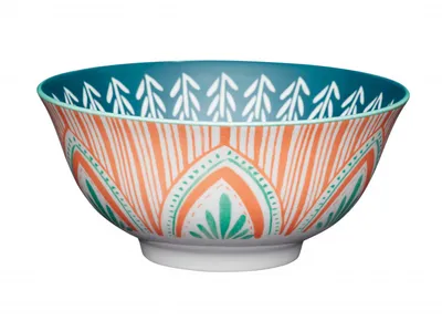 Produktbild von Kitchencraft Bunte Keramikschüssel Mit Folkloremuster Mehrfarbig Mehrfarbig One Size