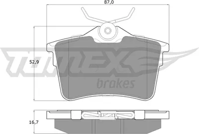 Produktbild von TOMEX brakes Bremsbeläge Satz Hinten Bremsklötze für CITROËN BERLINGO (B9) TX 16-26